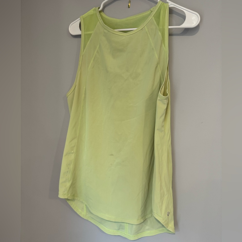 Women's Lululemon Sculpt Tank Lime Green Sleeveless Workout Top